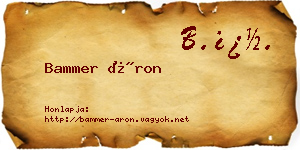 Bammer Áron névjegykártya